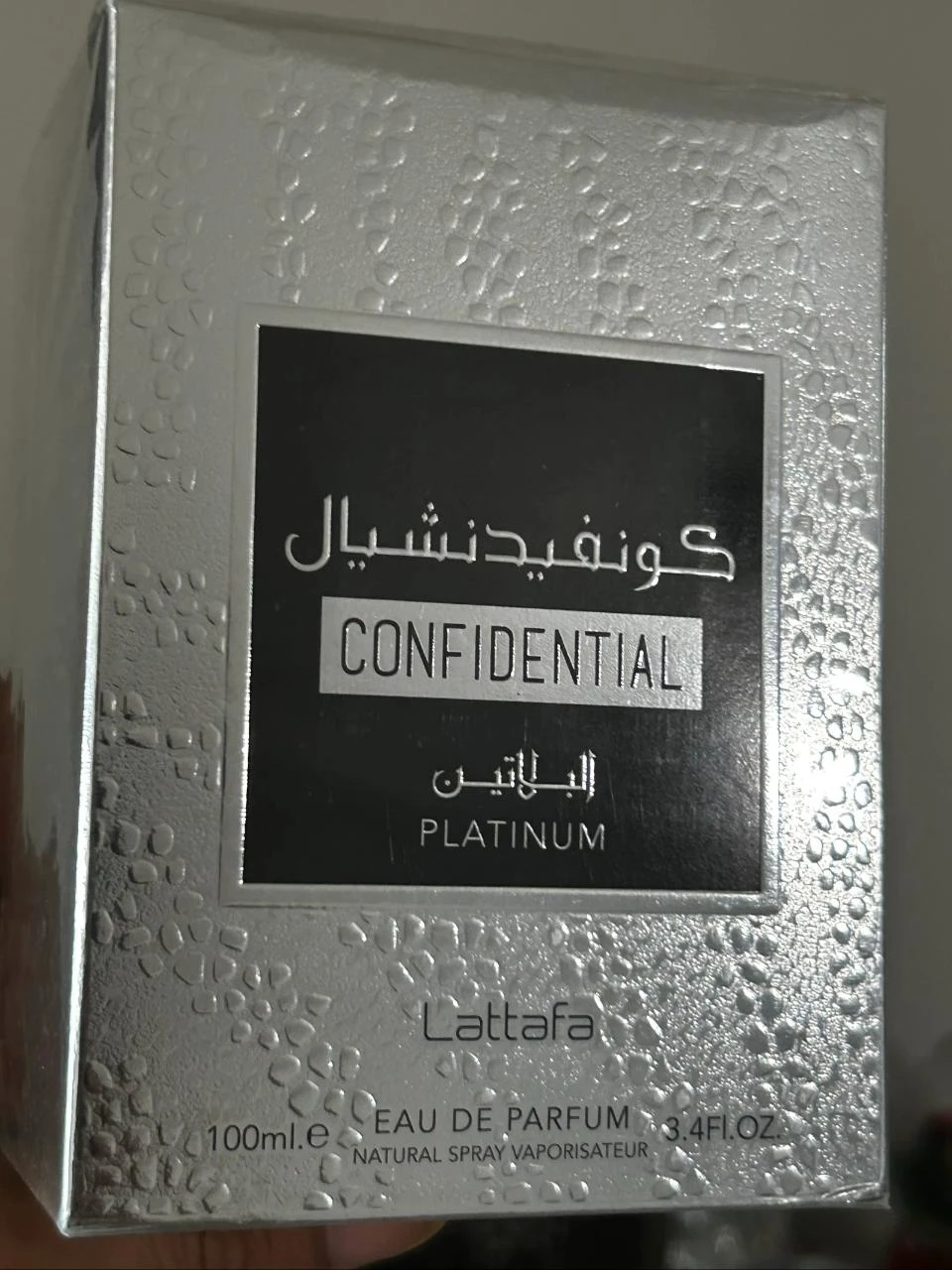 Parfum Confidential Platinium Lattafa 100ml – photo 2